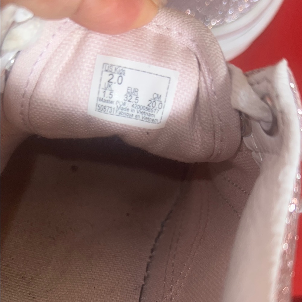 Vans Kids Sneakers in Glittery Pink and Silver - Picture 5 of 7